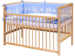 Dětská postýlka s kompletní výbavou Toro Scarlett 120 x 60 cm - modrá