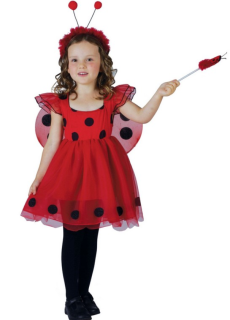 Kostým na karneval - beruška, 92-104 cm