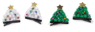 Párty sponky do vlasů vánoční stromeček