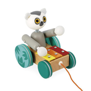 Tahací hračka Lemur se xylofonem Tropik Janod