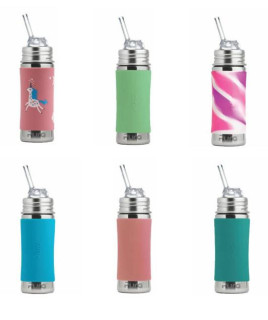 Nerezová láhev s brčkem 325 ml Pura