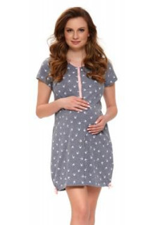 Kojící noční košile Šedá/ptáčci