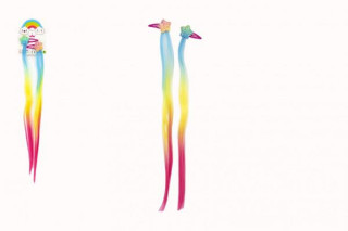 Spona do vlasů 2 ks hvězdička s duhovým příčeskem