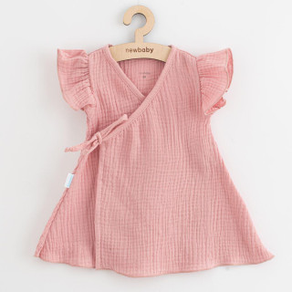 Letní kojenecké mušelínové šaty New Baby Soft dress růžová 