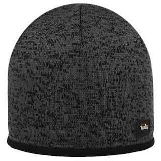 Chlapecká čepice podšitá fleecem s nášivkou korunka Šedá RDX