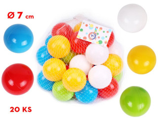 Míčky do hracích koutů 7 cm 20 ks 