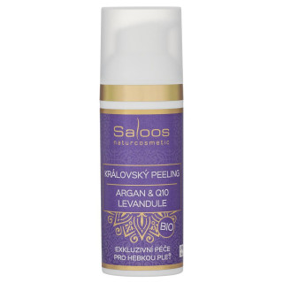 Bio královský peeling Argan&Q10 Levandule 50 ml Saloos