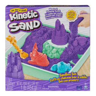 Kinetic sand krabice tekutého písku s podložkou fialová