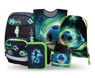 Set 5 Airy Plus Fotbal: batoh, penál, sáček, zástěra, peněženka Baagl