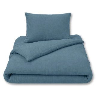 Luxusní dětské mušelínové povlečení Denim blue 100 x 135 cm Esito
