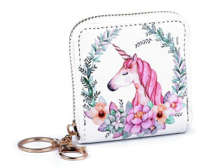 Peněženka/klíčenka jednorožec 9x9 cm