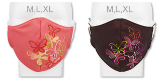 Funkční designová rouška z materiálu Coolmax Motýli RDX