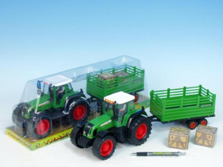 Traktor s vlečkou plastový 43 cm