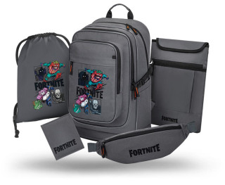 Set 5 Cubic Fortnite Squad: batoh, sáček, ledvinka, obal na notebook, peněženka GRS Baagl