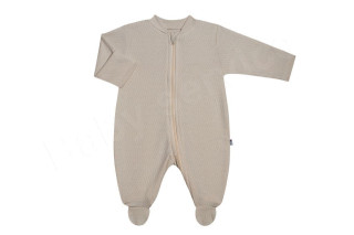 Kombinéza na zip Vlnky smetanová Česká výroba Babyservice