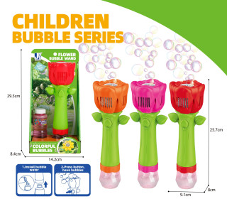 Bublifuk růže se světelnými efekty 100 ml