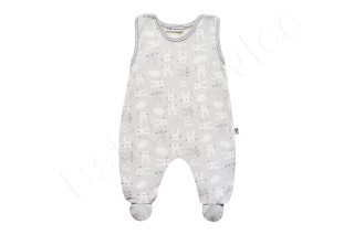 Bavlněné dupačky Zajíci ŠEDÉ Baby Service
