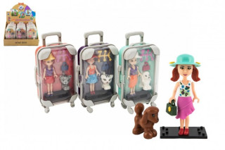 Panenka kloubová plast 10cm s doplňky v plastovém kufříku 10x17x5cm