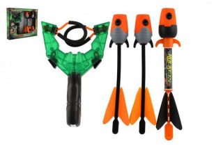 Prak + šipky 3ks pískající plast 12x21 cm