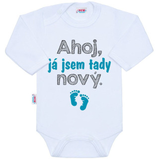 Body s potiskem New Baby Ahoj, já jsem tady nový - dárkové balení 