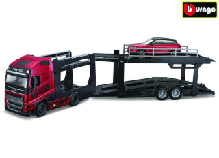 Bburago 1:43 STR FIRE Multicar Carrier - Volvo FH16 w/Land Rover LRX C