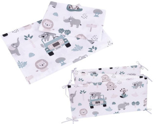 Sada povlečení 3dílné bavlněné 120 x 90 cm Safari Infantilo