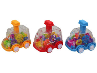 Auto policejní, autobus s ozubenými kolečky na stisknutí