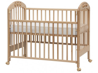 Dětská postýlka Atlanta přírodní Buk, stahovací bok 120 x 60 cm Scarlett