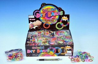 Udělej si svůj náramek 100ks gumiček + náčiní