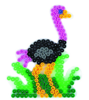 Podložka na zažehlovací korálky Hama Pštros MIDI