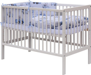 Postýlka 120 x 60 cm s kompletní výbavou Maxík - modrá