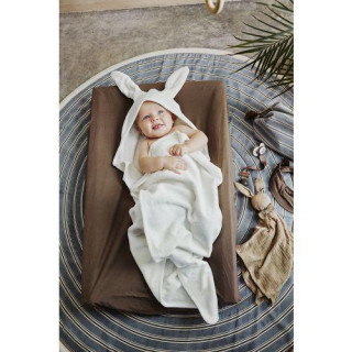 Osuška s kapucí Elodie Details Vanilla White Bunny