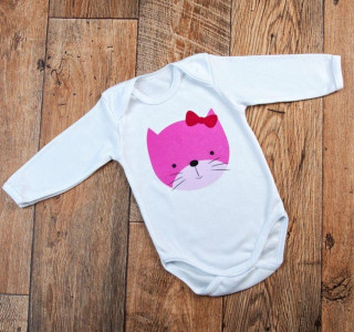 Body dlouhý rukáv - KOČIČKA MONČA vel. 80 - 92