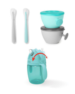 Set jídelní s hrníčkem 5 ks Easy-Feed Mealtime Set Teal/Grey Skip Hop