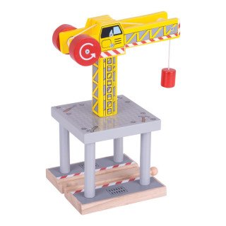 Velký jeřáb žlutý Bigjigs Rail