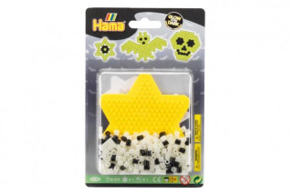 Zažehlovací korálky Hama Midi svítící ve tmě 375 ks + podložka