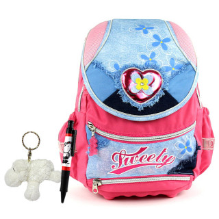 Školní batoh Cool set - 3-dílná sada - batoh Cool srdce Tweety + láhev a pláštěnka