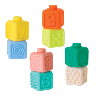 Kostky Squeeze & Stack 8 ks Infantino
