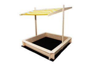 Pískoviště dřevěné se stříškou 120 x120 x120 cm