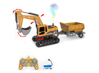 Bagr 4v1 s vlečkou RC na dálkové ovládání 45 cm