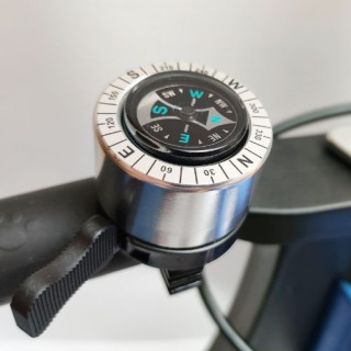 Zvonek kompas stříbrný