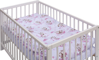 Dětská postýlka s kompletní výbavou Scarlett Fiki 120 x 60 cm - růžová