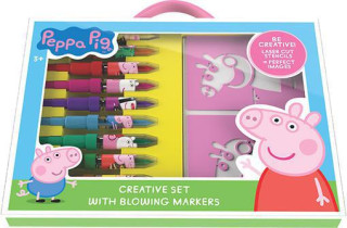 Kreativní sety s foukacími fixami - Prasátko Peppa
