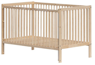 Dětská postýlka Dominik ECO - přírodní (borovice), stahovací bočnice 140 x 70 cm Scarlett