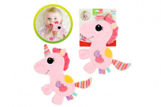 Plyšový jednorožec 35 cm šustící 0m +