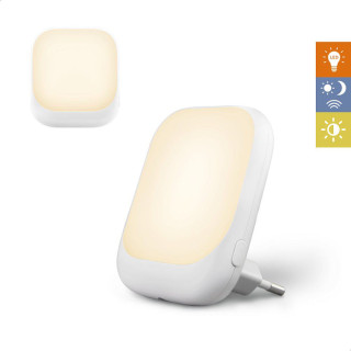 Socket bílé - noční světlo do zásuvky se senzorem soumraku Zazu 