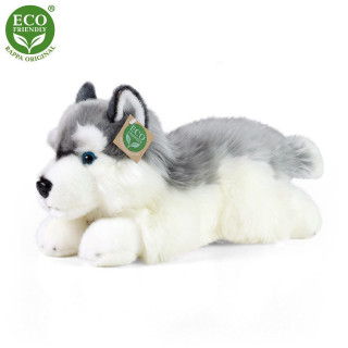 Plyšový pes husky ležící 30 cm Eco-Friendly Rappa