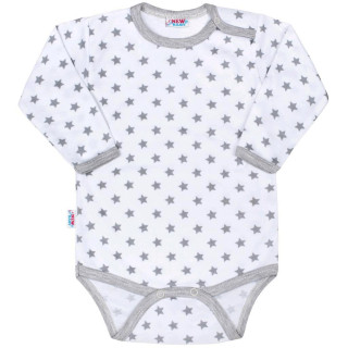 Kojenecké body New Baby Classic II šedé s hvězdičkami Vel. 86