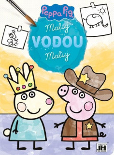 Omalovánky maluj vodou - Prasátko Peppa