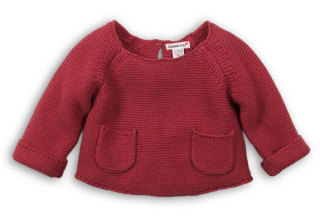 Svetr dívčí s kapsami, Minoti červená 